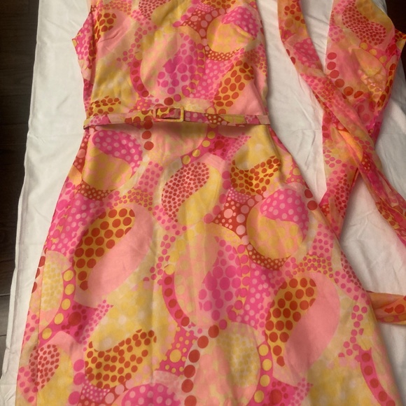 L'Aiglon Psychedelic Party Outfit with Dress and Scarf - Picture 9 of 10